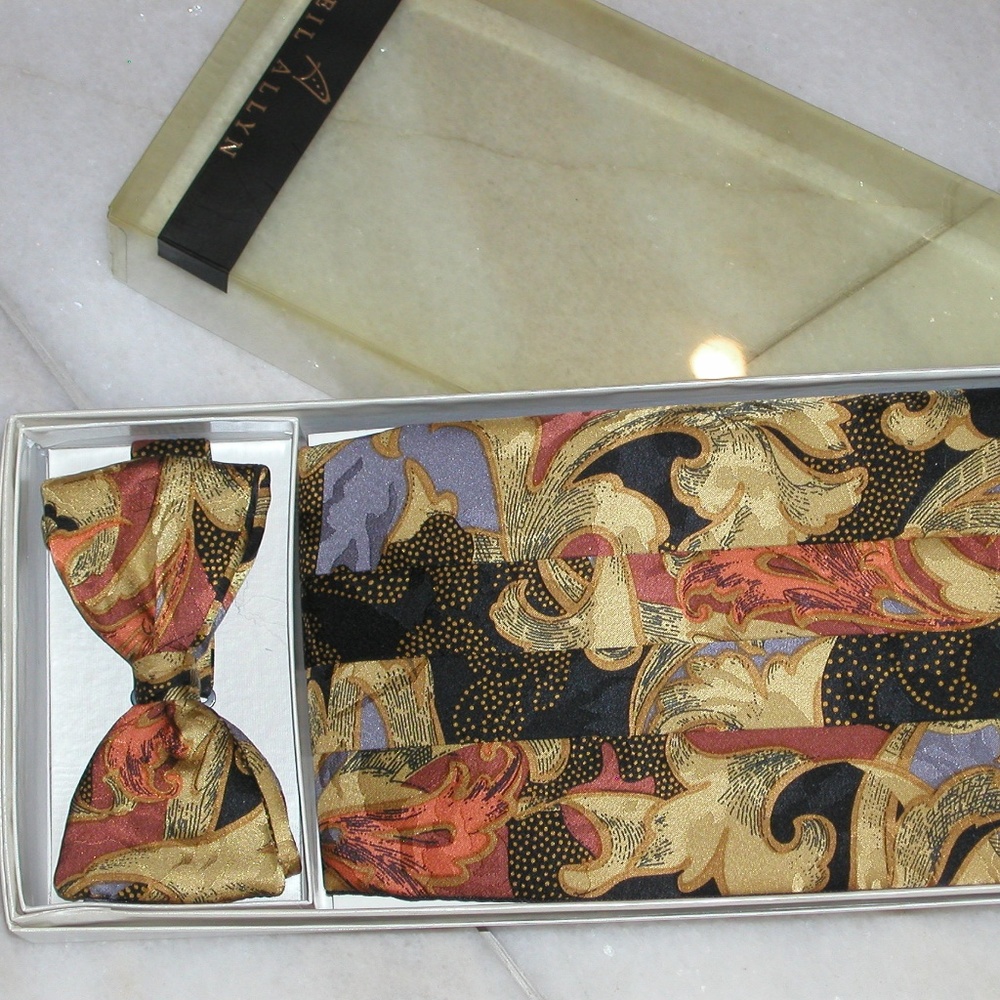 Men Formal Cravat Party Ascot Cummerbund Bow Tie